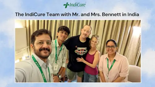 The IndiCure Team with Mr. and Mrs. Bennett in India The IndiCure Team with Mr. and Mrs. Bennett in India
